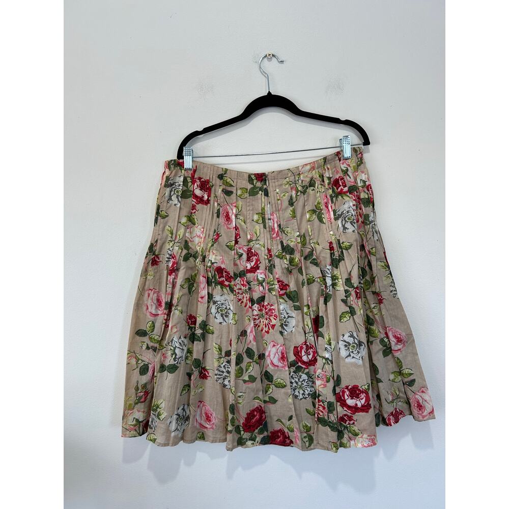 CAbi floral pleated retro skirt A line size 14 - Picture 4 of 7